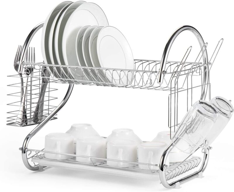 2 Tier Dish Rack Drainer - Image 2