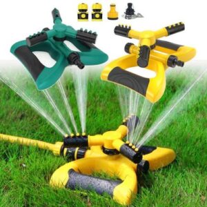 3-arm auto-rotating garden sprinkler