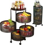 4 Tier Round Design Rotating Fruit Vegetable Spice Rack