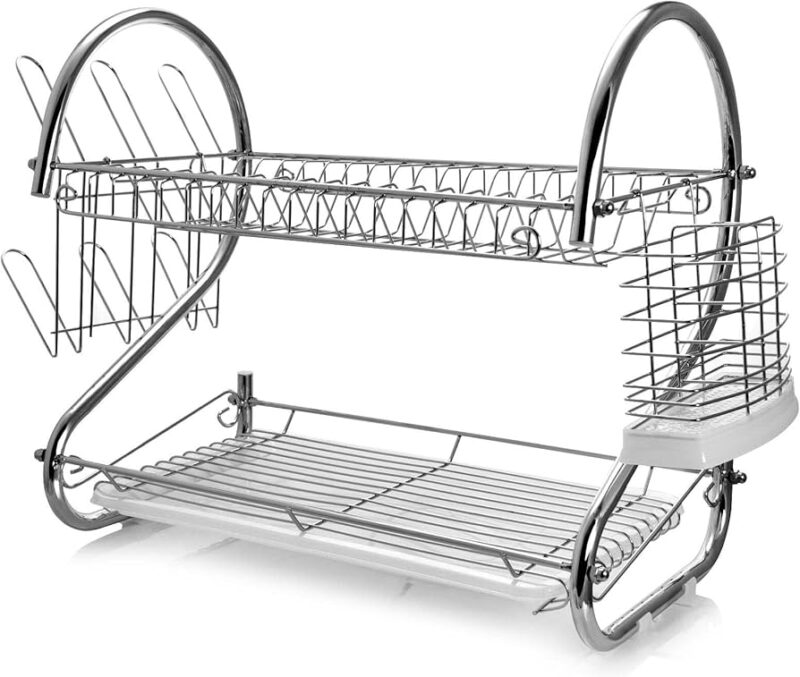 2 Tier Dish Rack Drainer - Image 3