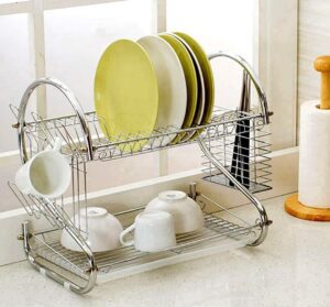 2 Tier Dish Rack Drainer