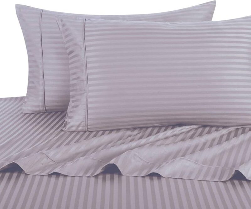 Stripped Cotton Bedsheets set - Image 2