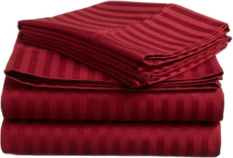 Stripped Cotton Bedsheets set - Image 3